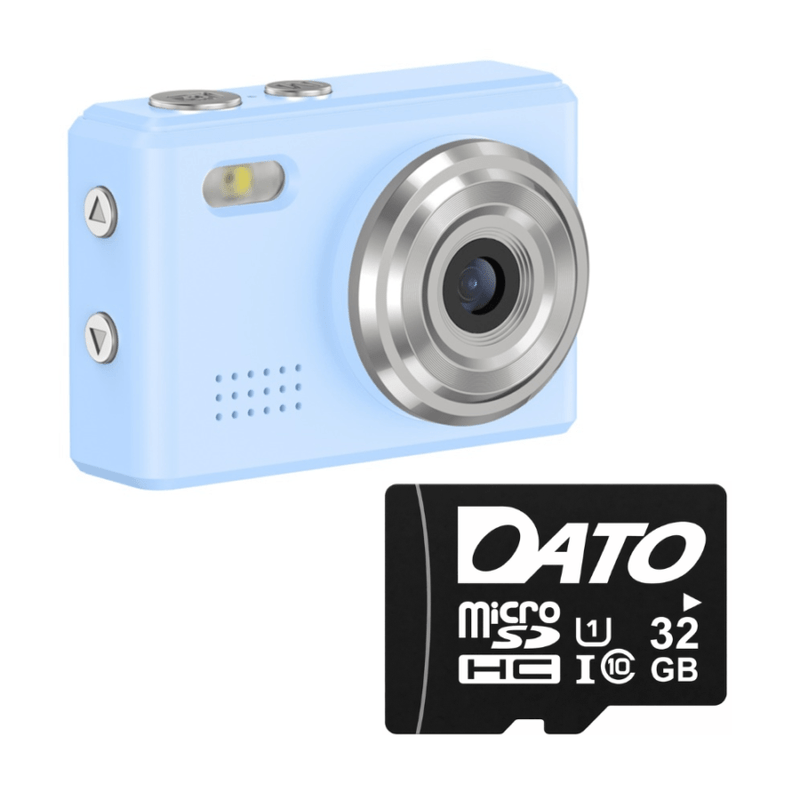 SAC CONNECT MINIカメラ SMC01-BLMSD32 ( 32GB microSDカードつき 約100万画素 CMOSセンサー 固定焦点 0.96インチ液晶画面 動画撮影 レトロモード 小型デジタルカメラ) ブルー