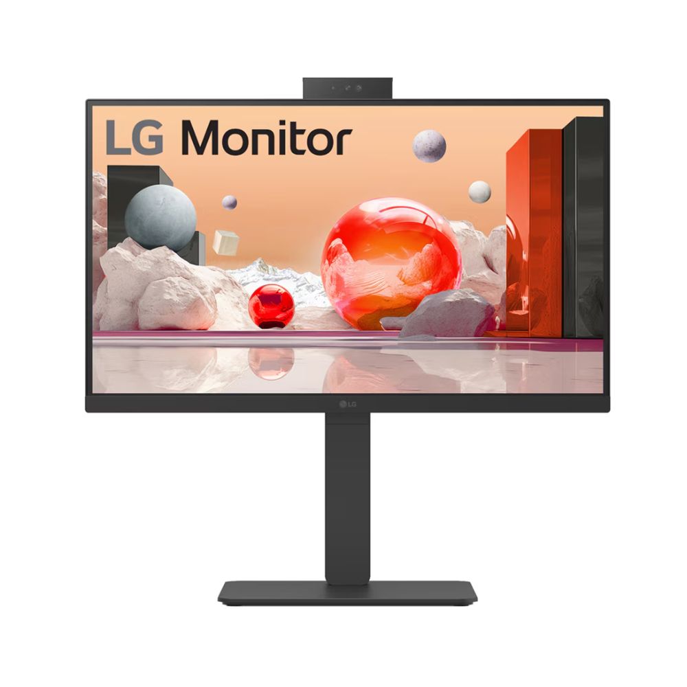 LG Electronics 多機能モニター 液晶ディスプレイ 24BA850-B ( 23.8インチ フルHD IPS ノングレア HDMI DisplayPort USB Type-C Webカメラ 有線LANあり チルト スイベル ピボット 高さ調整 VESA 内蔵スピーカー マイク 3年間保証 )