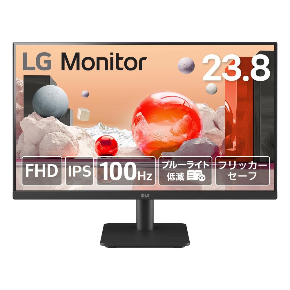 LG Electronics モニター 液晶ディスプレイ 24MS500-B ( 23.8型 フルHD IPS 非光沢 HDMI チルト Vesa 3年間保証 )