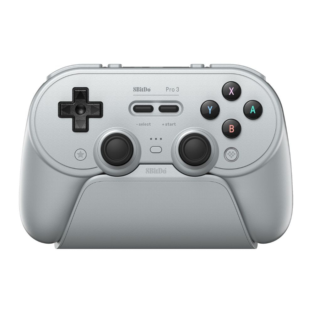 8BitDo Pro 3 Bluetooth Gray 無線 有線 ゲームコントローラー ( Switch Switch2 WindowsPC Android Apple Bluetooth 2.4GHz USB Type-C to Type-A バイブレーションあり 充電台つき )
