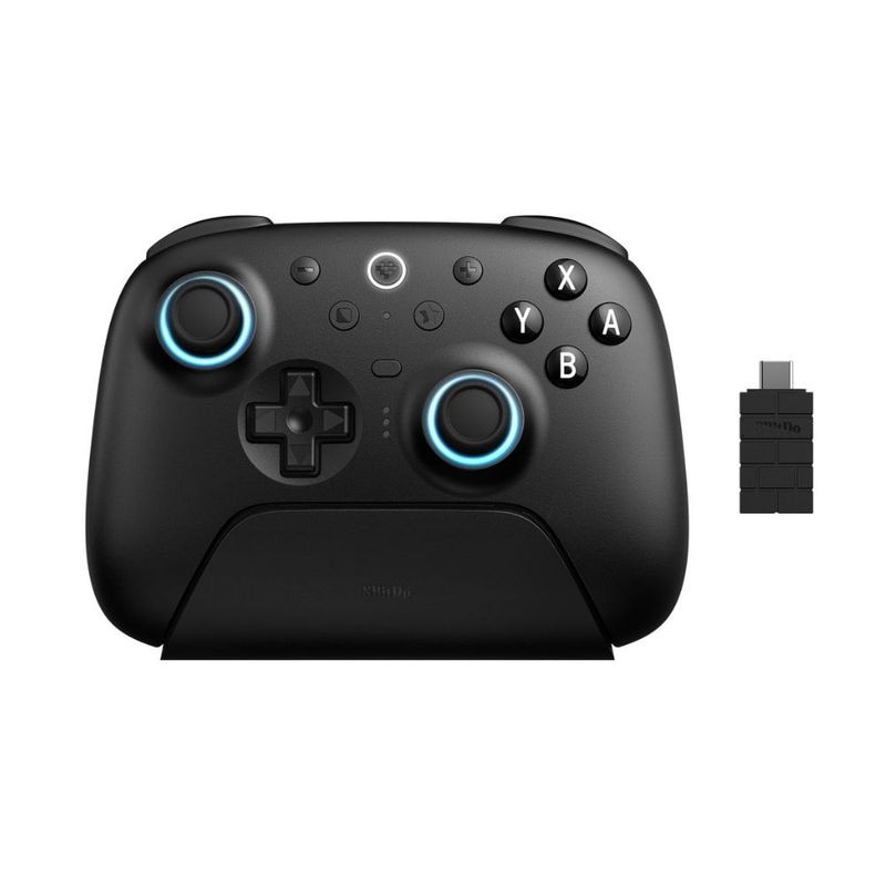8BitDo Ultimate 2 Bluetooth Black 無線 有線 ゲームコントローラー ( Switch Switch2 Windows PC Bluetooth 2.4GHz USB ターボ バイブレーションあり 充電台つき )