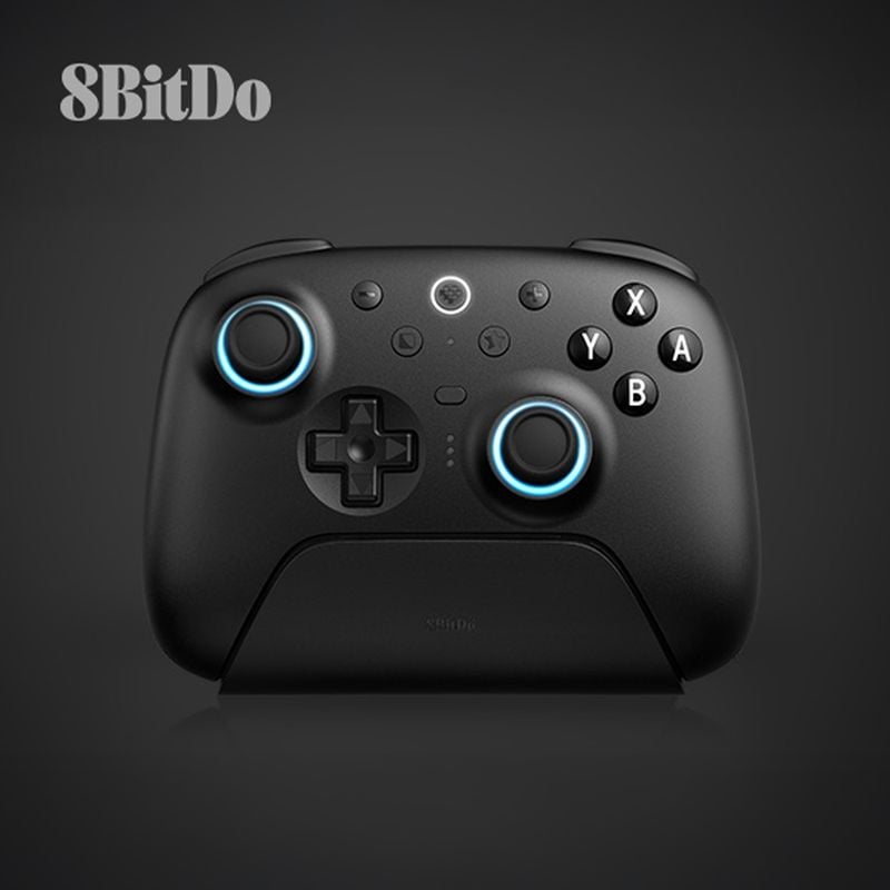 8BitDo Ultimate 2 Bluetooth Black 無線 有線 ゲームコントローラー ( Switch Switch2 Windows PC Bluetooth 2.4GHz USB ターボ バイブレーションあり 充電台つき )