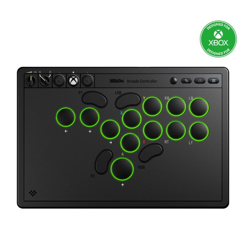 8BitDo Arcade Controller for Xbox Black 無線 有線 レバーレス アーケード コントローラー Xbox公式ライセンス取得品 ( Xbox Series X|S、Xbox One Windows PC 2.4GHz USB ホットスワップ )