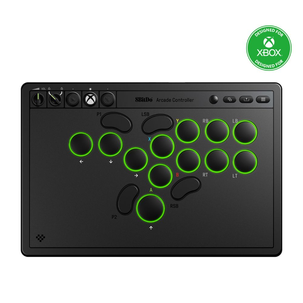 8BitDo Arcade Controller for Xbox Black 無線 有線 レバーレス アーケード コントローラー Xbox公式ライセンス取得品 ( Xbox Series X|S、Xbox One Windows PC 2.4GHz USB ホットスワップ )