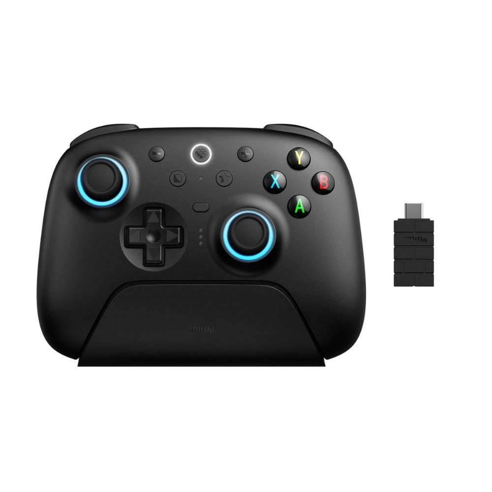 8BitDo Ultimate 2 Wireless Black 無線 有線 ゲームコントローラー ( Windows PC Mac OS Android iOS Bluetooth 2.4GHz USB 充電台つき )