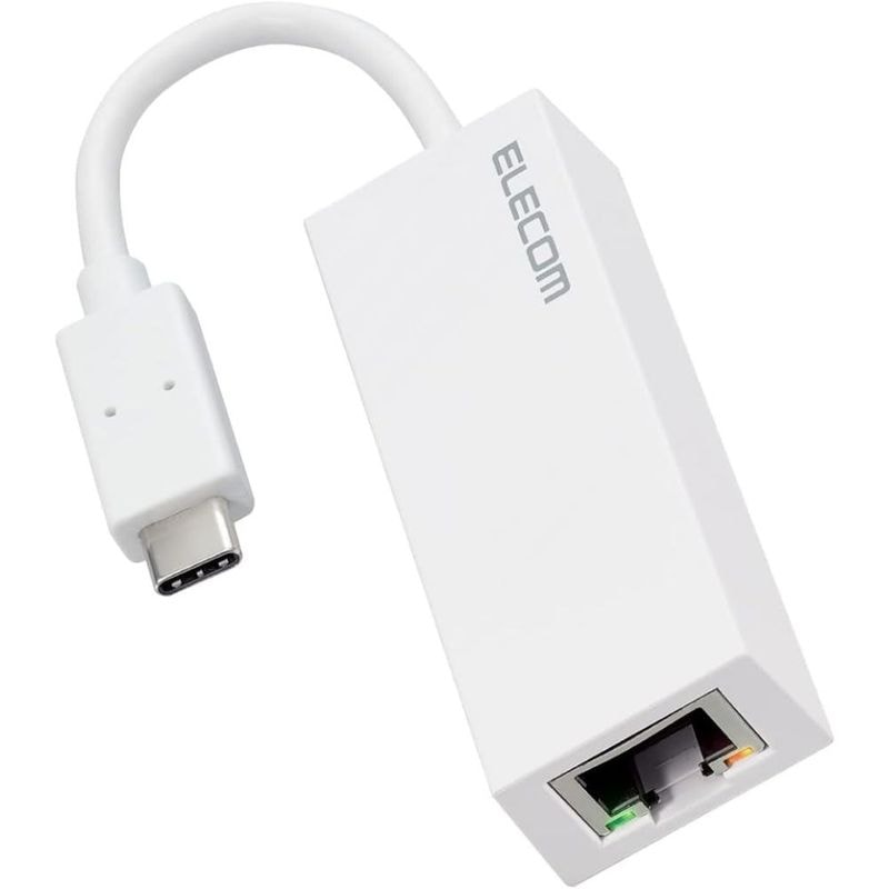 ELECOM エレコム USB Type-C(TM)コネクター 1Gbps 有線LANアダプター EDC-GUC3V2-W ( 有線LANアダプター USB LAN 変換アダプタ lanアダプター イーサネットアダプタ LANポート ) ホワイト