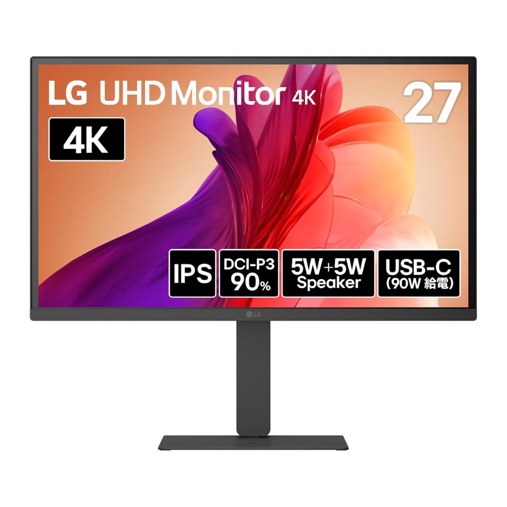 LG Electronics モニター 液晶ディスプレイ 27U730A-B ( 27型 4K IPS 非光沢 DisplayPort HDMI USB Type-C チルト スウィーベル ピボット 高さ調整 Vesa 3年間保証 )