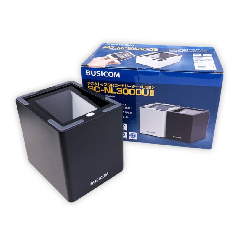 ビジコム BUSICOM デスクトップQRコードリーダー USBタイプ BC-NL3000U2-B ( USB Type-A 保証3年間 ) マットブラック