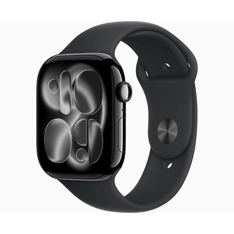 アップル Apple Watch Series 11 GPS + Cellular モデル 46mm ジェットブラック アルミニウムケース ブラック スポーツバンド S/M  MFC24J/A 国内正規品