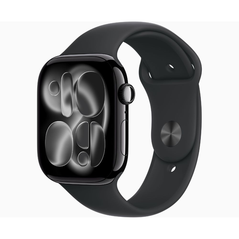 アップル Apple Watch Series 11 GPS + Cellular モデル 46mm ジェットブラック アルミニウムケース ブラック スポーツバンド S/M  MFC24J/A 国内正規品