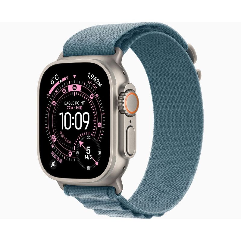 アップル Apple Watch Ultra3 GPS + Cellularモデル 49mm ナチュラルチタニウムケース ライトブルーアルパインループ M  MEWM4J/A 国内正規品