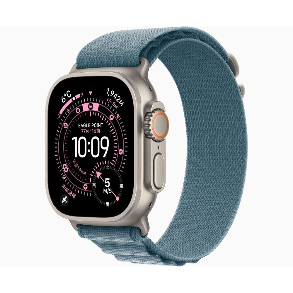 アップル Apple Watch Ultra3 GPS + Cellularモデル 49mm ナチュラルチタニウムケース ライトブルーアルパインループ M  MEWM4J/A 国内正規品