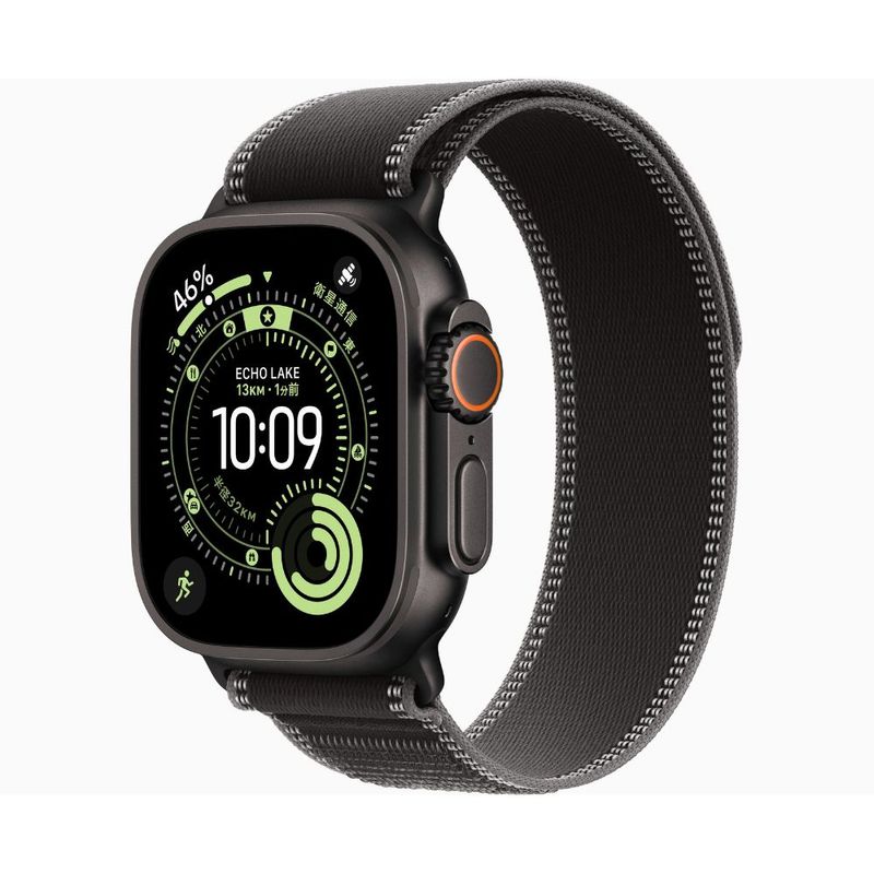 アップル Apple Watch Ultra3 GPS + Cellularモデル 49mm ブラックチタニウムケース ブラック チャコールトレイルループ  S/M  MF1D4J/A 国内正規品
