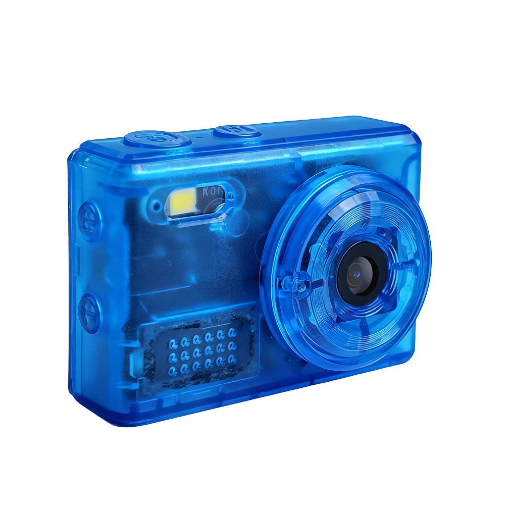 SAC CONNECT MINIカメラ SMC01-TBL ( 約100万画素 CMOSセンサー 固定焦点 0.96インチ液晶画面 microSD対応 動画撮影 レトロモード 小型デジタルカメラ ) クリアブルー