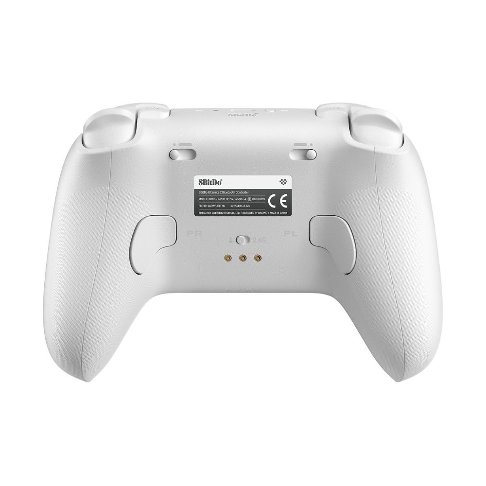 8BitDo Ultimate 2 Bluetooth White 無線 有線 ゲームコントローラー ( Switch Switch2 Windows PC Bluetooth 2.4GHz USB ターボ バイブレーションあり 充電台つき )