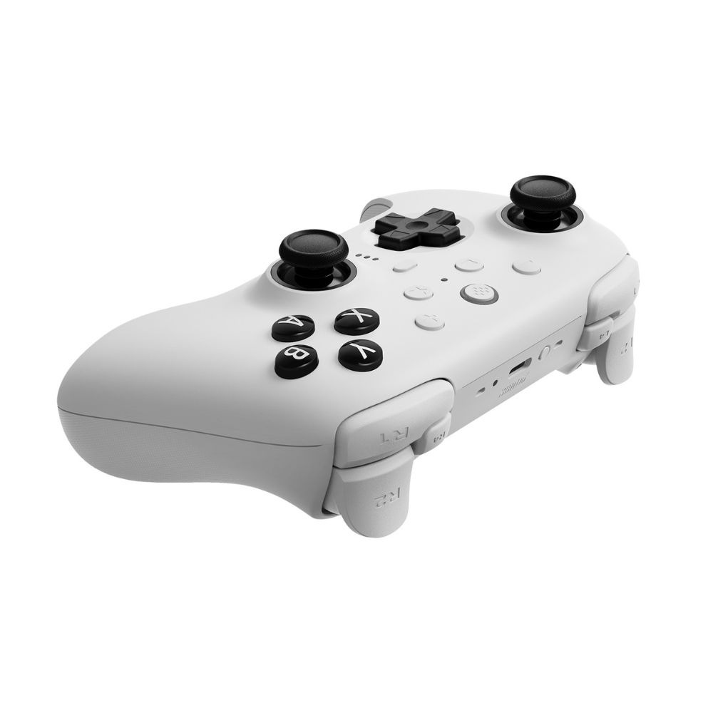 8BitDo Ultimate 2 Bluetooth White 無線 有線 ゲームコントローラー ( Switch Switch2 Windows PC Bluetooth 2.4GHz USB ターボ バイブレーションあり 充電台つき )