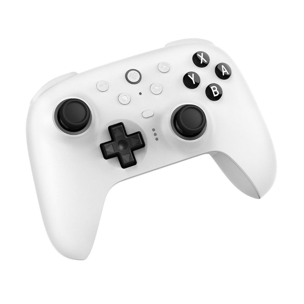 8BitDo Ultimate 2 Bluetooth White 無線 有線 ゲームコントローラー ( Switch Switch2 Windows PC Bluetooth 2.4GHz USB ターボ バイブレーションあり 充電台つき )