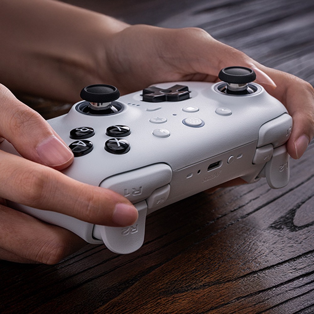 8BitDo Ultimate 2 Bluetooth Black 無線 有線 ゲームコントローラー ( Switch Switch2 Windows PC Bluetooth 2.4GHz USB ターボ バイブレーションあり 充電台つき )