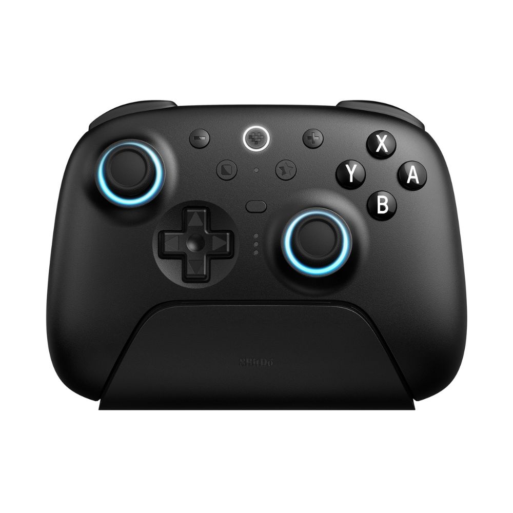 8BitDo Ultimate 2 Bluetooth Black 無線 有線 ゲームコントローラー ( Switch Switch2 Windows PC Bluetooth 2.4GHz USB ターボ バイブレーションあり 充電台つき )