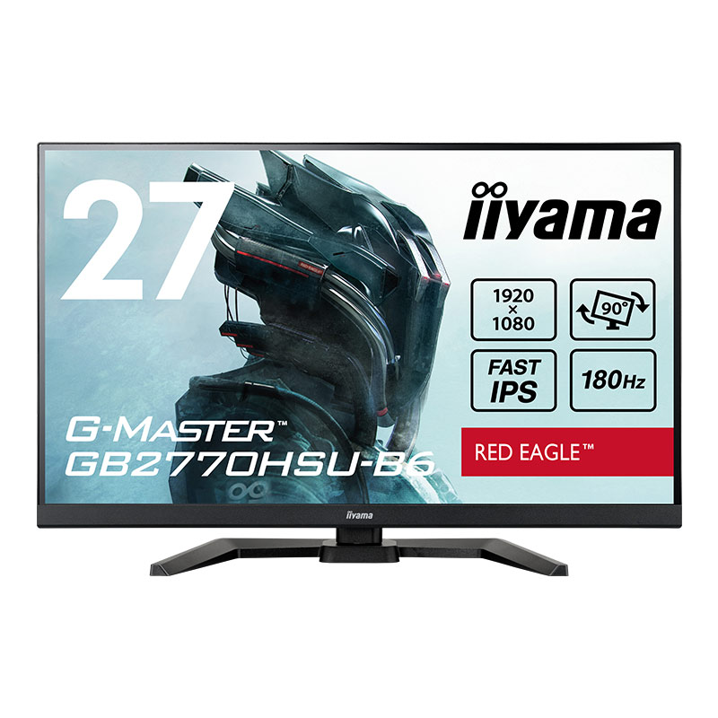 iiyama イイヤマ ゲーミングモニター ディスプレイ G-MASTER GB2770HSU-B6 (27インチ フルHD 非光沢 IPS HDMI DisplayPort 昇降 チルト ピボット スイベル VESA 内蔵スピーカー 3年間保証)