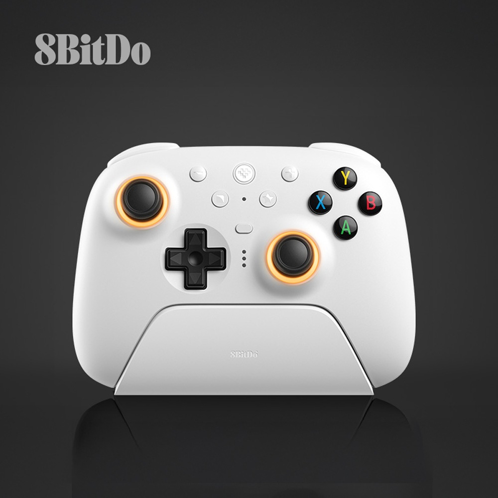 8BitDo Ultimate 2 Wireless White 無線 有線 ゲームコントローラー ( Windows PC Mac OS Android iOS Bluetooth 2.4GHz USB 充電台つき )