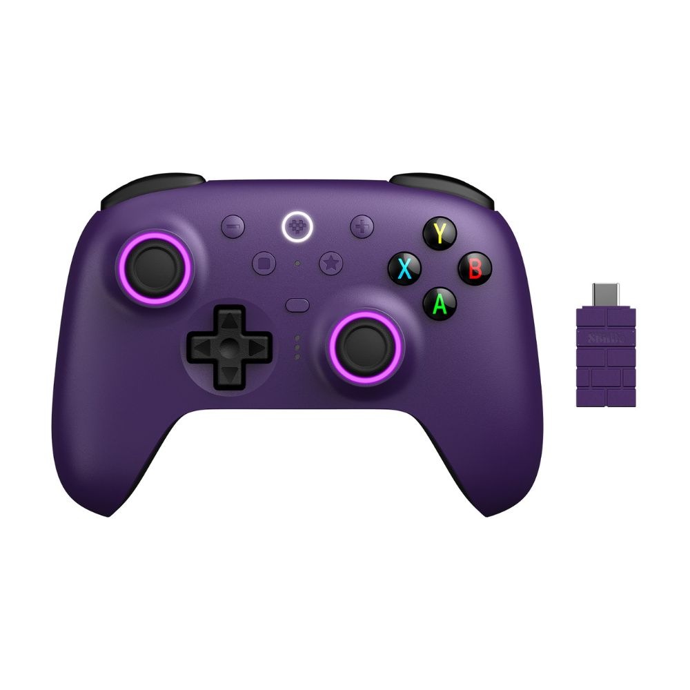 8BitDo Ultimate 2 Wireless Purple 無線 有線 ゲームコントローラー ( Windows PC Mac OS Android iOS Bluetooth 2.4GHz USB 充電台つき )