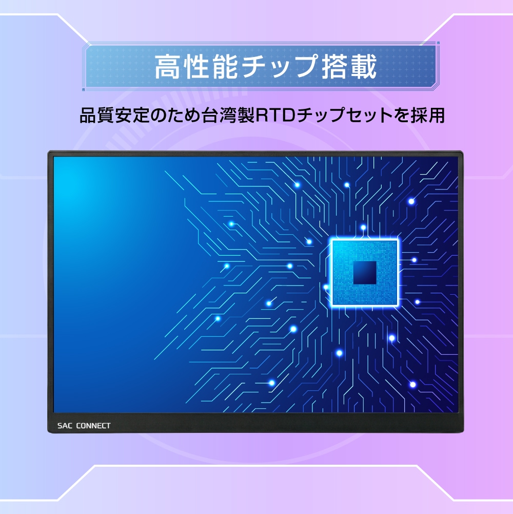 SAC CONNECT ポータブル LCD モニター SPMWUXGA160 ( 16型 WUXGA 非光沢 IPS Mini HDMI USB Type-C 内臓スピーカー カバー付 )