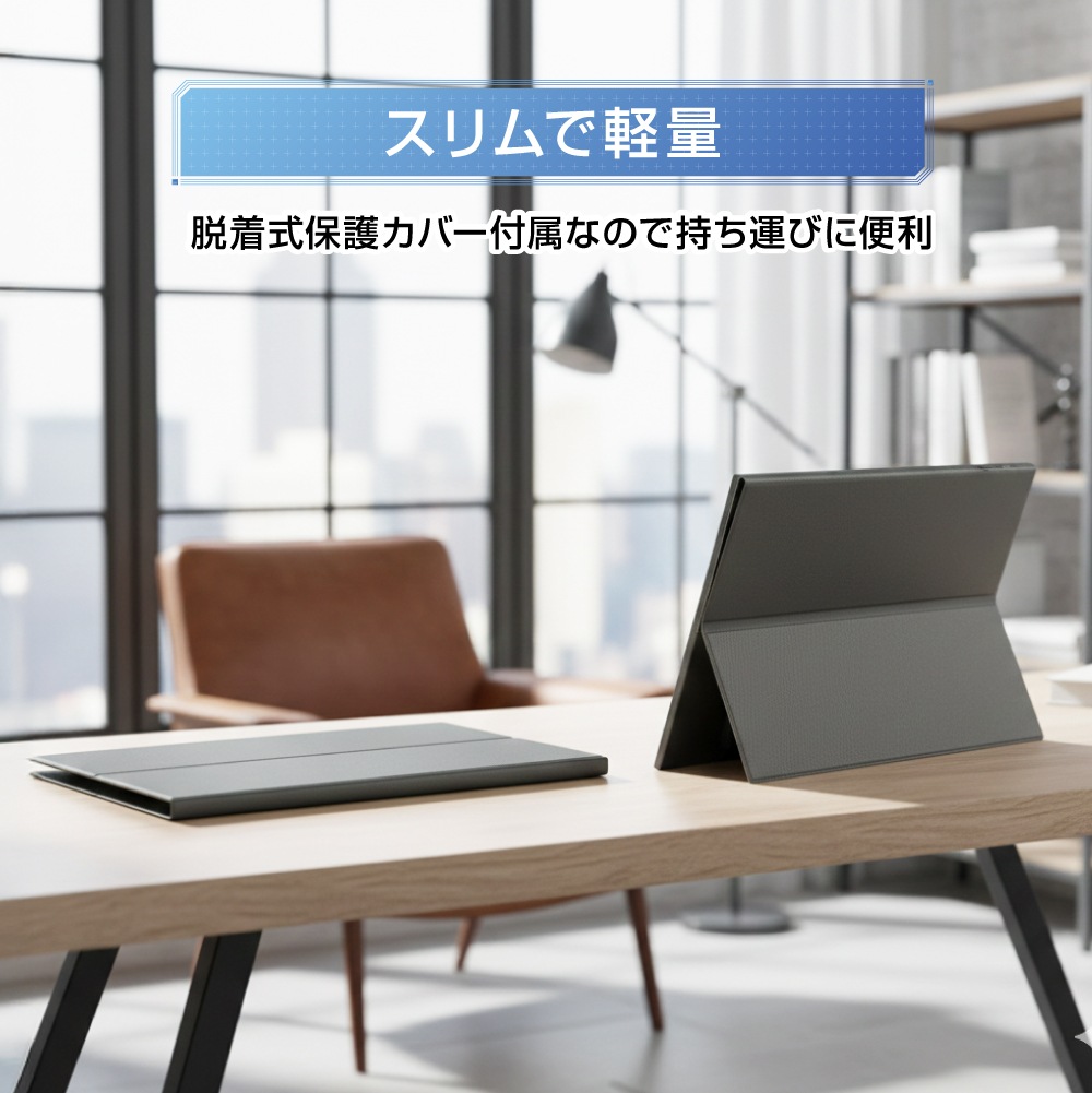 SAC CONNECT ポータブル LCD モニター SPMWUXGA160 ( 16型 WUXGA 非光沢 IPS Mini HDMI USB Type-C 内臓スピーカー カバー付 )