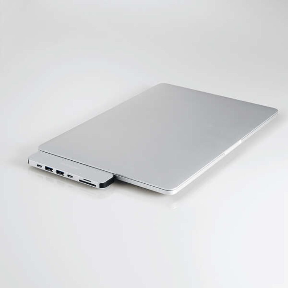 ELECOM エレコム USB Type-C 直挿しタイプドッキングステーション for MacBook DST-C24SV/EC ( HDMI USB Type-C Type-A SDカード microSDカード ドッキング Macbook専用 ) シルバー