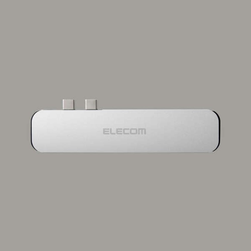 ELECOM エレコム USB Type-C 直挿しタイプドッキングステーション for MacBook DST-C24SV/EC ( HDMI USB Type-C Type-A SDカード microSDカード ドッキング Macbook専用 ) シルバー