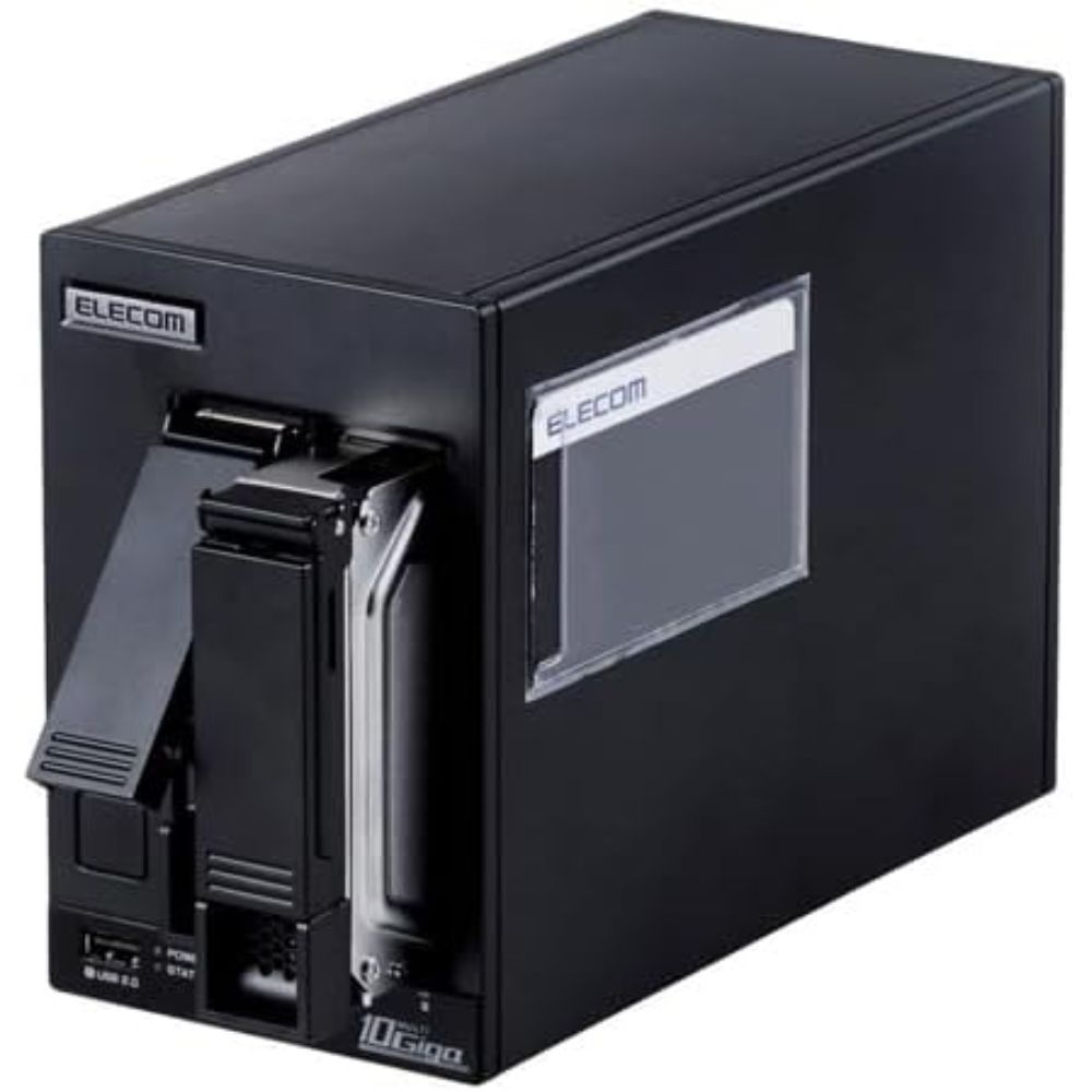 ELECOM エレコム デスクトップ2ベイ WSIoT2022forStorage Standard搭載NAS NSB-72D02TS22 (2TB)(ネットワーク接続型ストレージ )ブラック