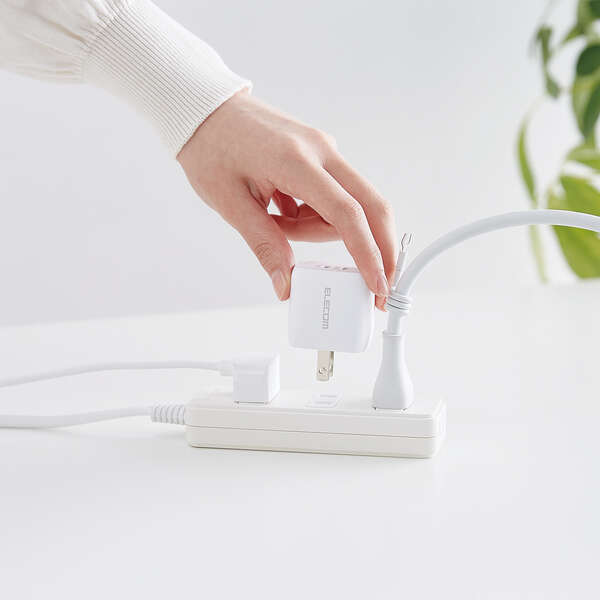 ELECOM エレコム キューブAC充電器 EC-AC4135WH (Type-C 2ポート 最大35W USB Power Delivery PPS 対応) ホワイト