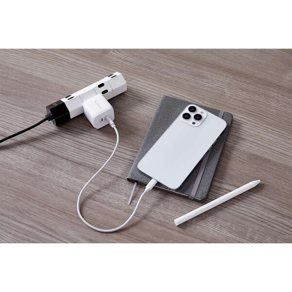 ELECOM エレコム キューブAC充電器 EC-AC4135WH (Type-C 2ポート 最大35W USB Power Delivery PPS 対応) ホワイト