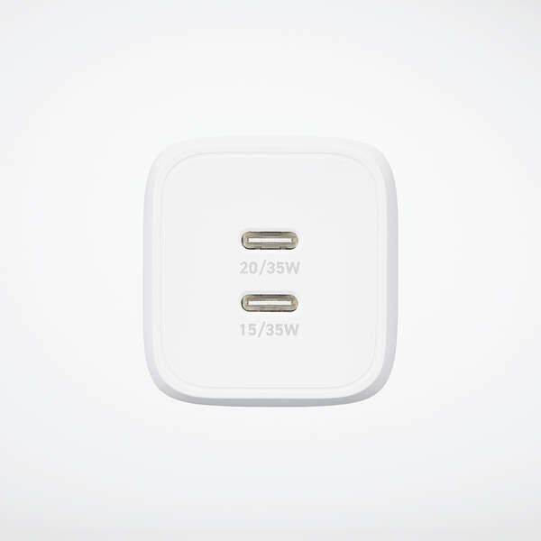 ELECOM エレコム キューブAC充電器 EC-AC4135WH (Type-C 2ポート 最大35W USB Power Delivery PPS 対応) ホワイト