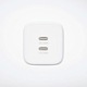 ELECOM エレコム キューブAC充電器 EC-AC4135WH (Type-C 2ポート 最大35W USB Power Delivery PPS 対応) ホワイト