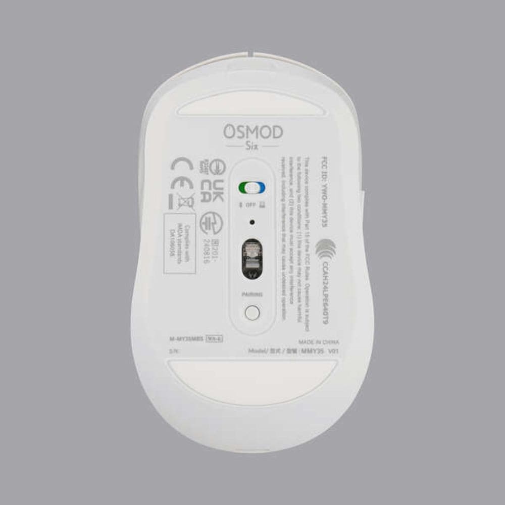 ELECOM エレコム OSMOD Six 無線 充電 静音マウス ( 2.4GHz Bluetooth USBレシーバー収納 BlueLEDセンサー 6ボタン Mサイズ Windows macOS Android iOS iPadOS ChromeOS ) ホワイト