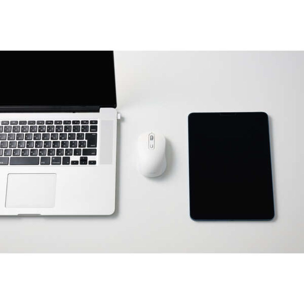 ELECOM エレコム OSMOD Six 無線 充電 静音マウス ( 2.4GHz Bluetooth USBレシーバー収納 BlueLEDセンサー 6ボタン Mサイズ Windows macOS Android iOS iPadOS ChromeOS ) ホワイト