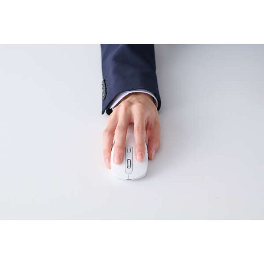 ELECOM エレコム OSMOD Six 無線 充電 静音マウス ( 2.4GHz Bluetooth USBレシーバー収納 BlueLEDセンサー 6ボタン Mサイズ Windows macOS Android iOS iPadOS ChromeOS ) ホワイト