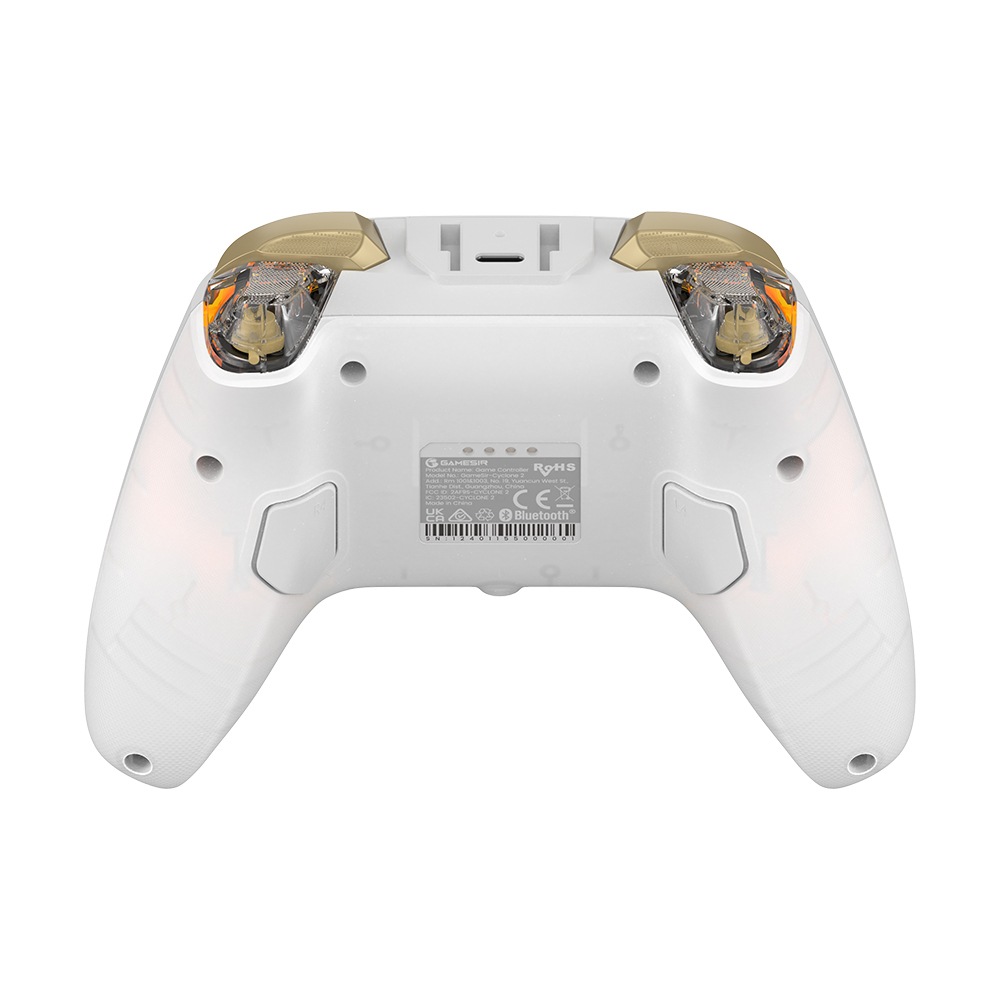 GameSir Cyclone2 Bundle White 無線 有線ゲームコントローラー ( Switch Windows PC Android iOS Bluetooth 2.4GHz USB Type-A 6軸ジャイロ ターボ マクロ 背面ボタン 振動あり マイクロスイッチ 充電台付き )