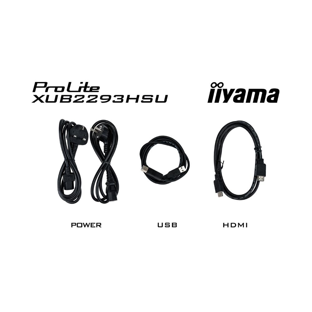 iiyama イイヤマ 21.5インチ IPS 3面ボーダーレスモニター XUB2293HSU-B7（USBハブ、100Hzリフレッシュレート、高さ調節可能なスタンド付き）ブラック