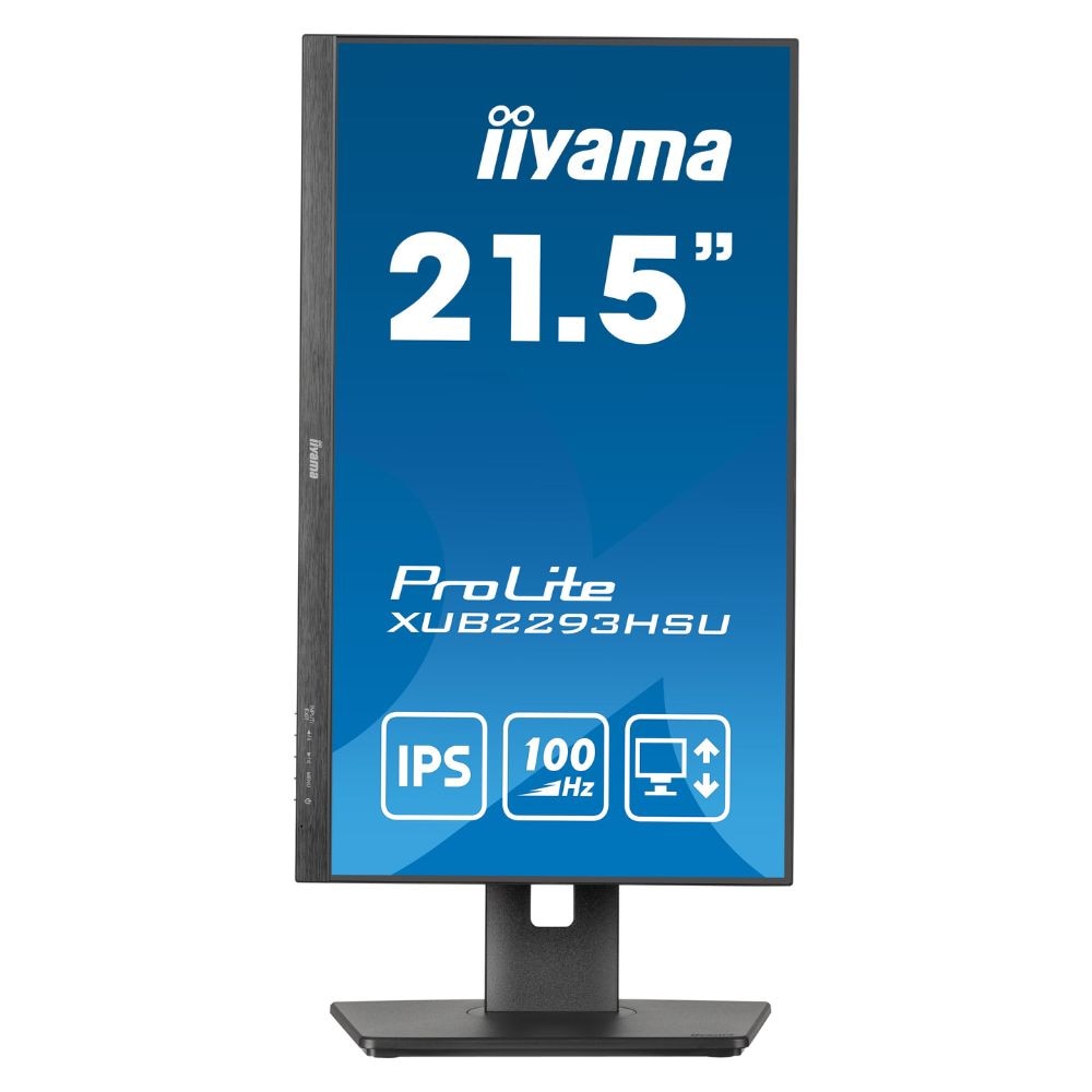 iiyama イイヤマ 21.5インチ IPS 3面ボーダーレスモニター XUB2293HSU-B7（USBハブ、100Hzリフレッシュレート、高さ調節可能なスタンド付き）ブラック