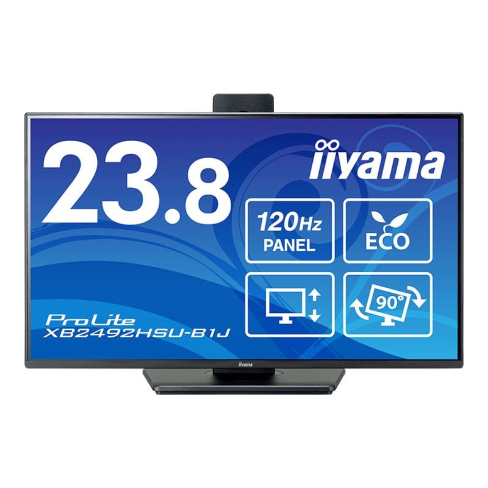 iiyama イイヤマ 23.8型ワイド液晶ディスプレイ ProLite XB2492HSU-B1J(ケーブル付属 IPS方式パネル FullHD HDMI、DisplayPort ブラック 昇降 回転)ブラック