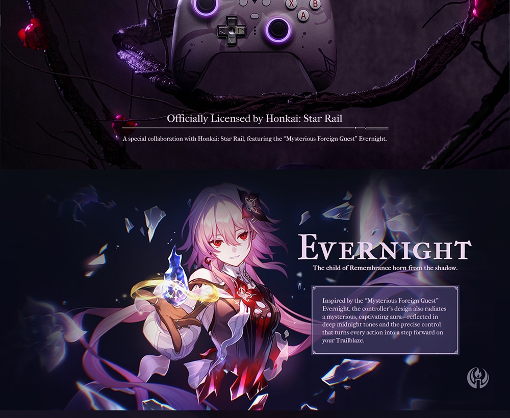 8BitDo × 崩壊：スターレイル 長夜月コラボ】 Ultimate 2 Wireless