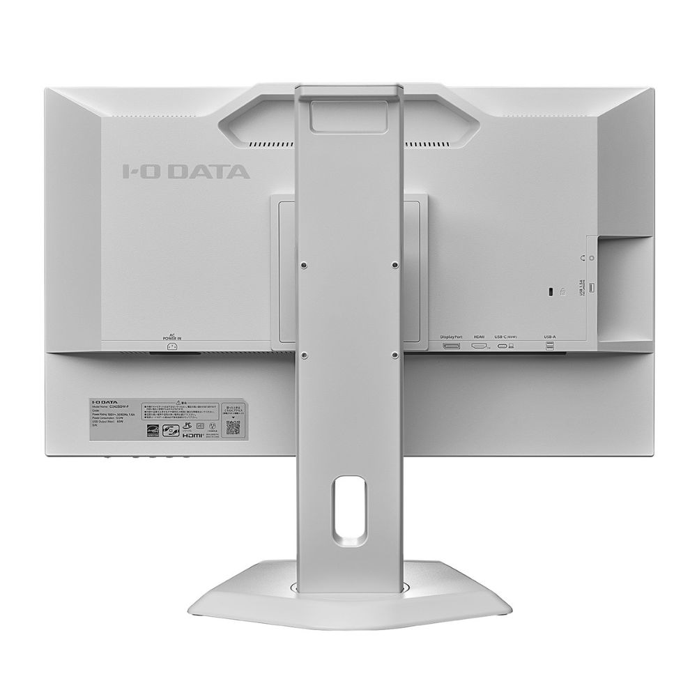 I-O DATA  モニター  LCD-C242SDW-F (23.8型 FHD IPS 非光沢 HDMI DisplayPort  USB-C チルト スイベル 昇降 ピボット 内蔵スピーカー VESA 5年間保証) ホワイト