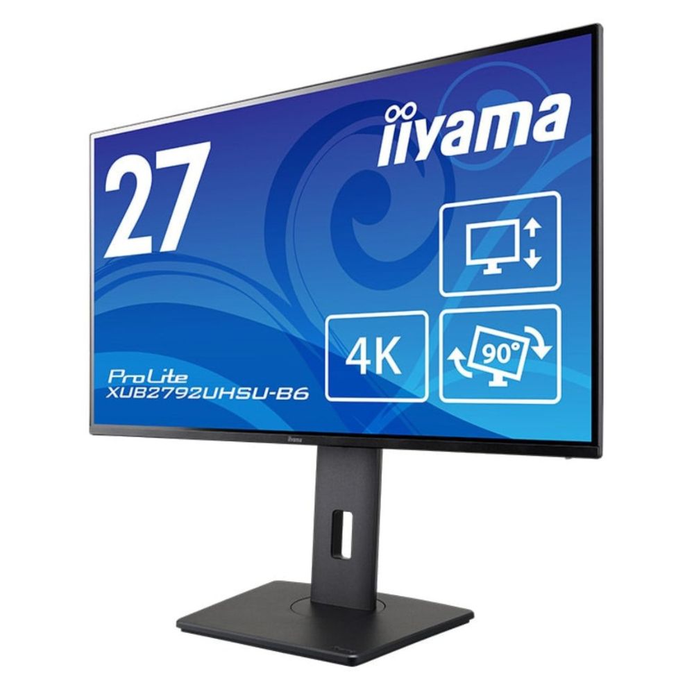 iiyama イイヤマ モニター ディスプレイ ProLite XUB2792UHSU-B6 ( 27型 4K IPS 非光沢 DisplayPort HDMI 昇降 チルト ピボット スウィーベル 内臓スピーカー Vesa 3年間保証)