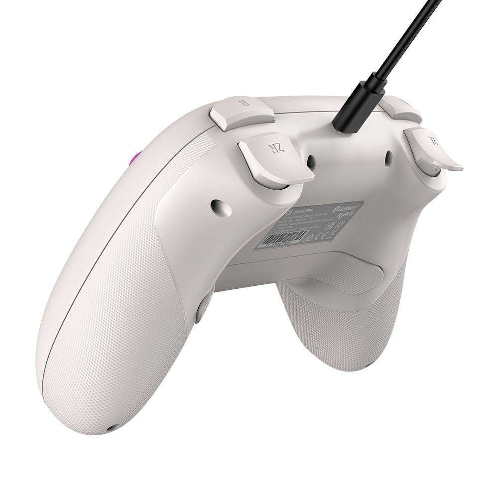 GameSir Nova Retro White 無線 有線ゲームコントローラー (Switch Windows PC iOS Android Bluetooth USB-C ジャイロ HD振動対応 ケース付 1年間保証)