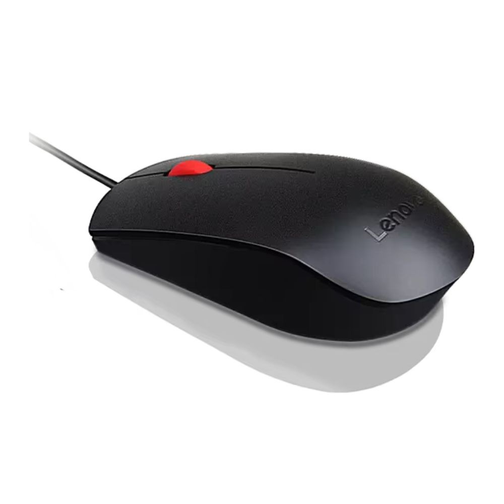 レノボ・ジャパン Lenovo USB エッセンシャルマウス 4Y50R20863 ( 有線USB接続 解像度：1600dpi フルサイズマウス 両手利き用 ) ブラック