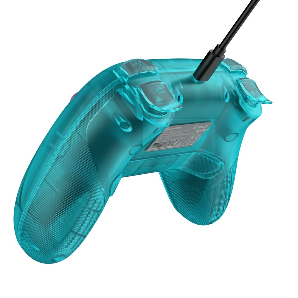 GameSir Nova Neon Teal 無線 有線ゲームコントローラー (Switch Windows PC iOS Android Bluetooth USB-C ジャイロ HD振動対応 ケース付 1年間保証)