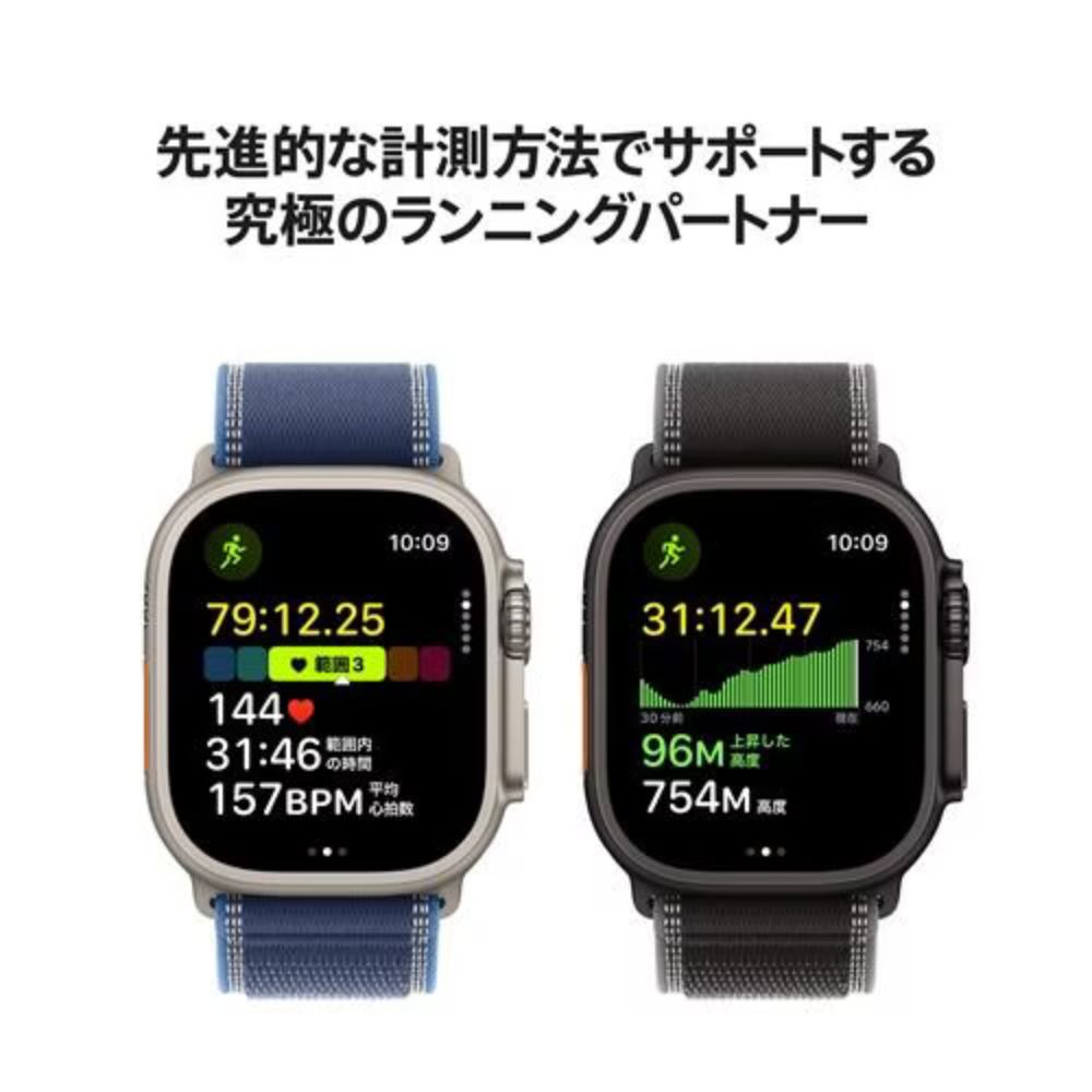 Apple Watch Ultra3 GPS + Cellularモデル 49mm ブラックチタニウムケース ブラックチタニウムミラネーゼループ Mサイズ MF1Q4J/A 国内正規品