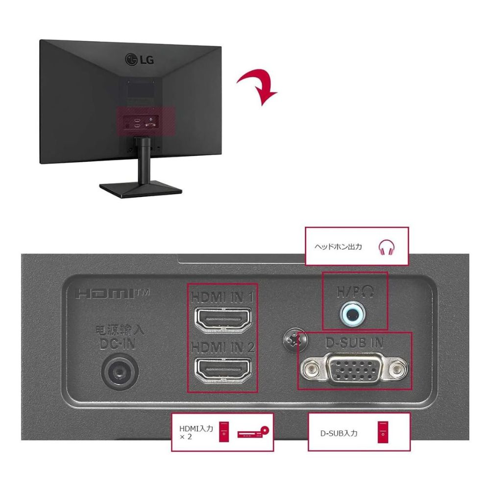 LG Electronics モニター 液晶ディスプレイ 22MN430M-BAJP ( 21.5インチ フルHD IPS ノングレア HDMI D-sub チルト Vesa 3年間保証 )